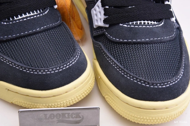1st Kicks DC9533-001 OFF JORDAN 4 NOIR UNION RETRO AIR 0803